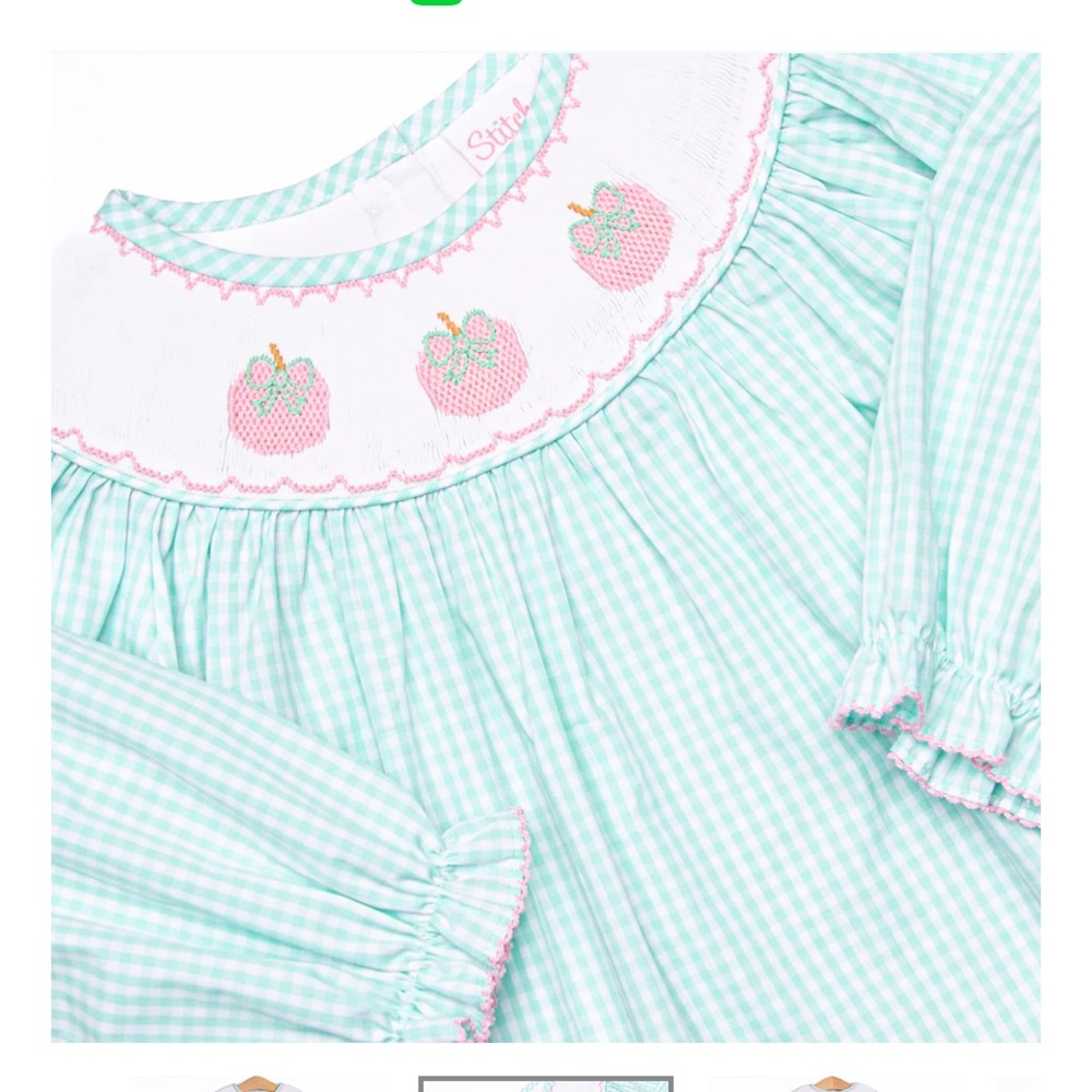 Stitchy Fish Gourd-geous Ginghams Smocked Shirt